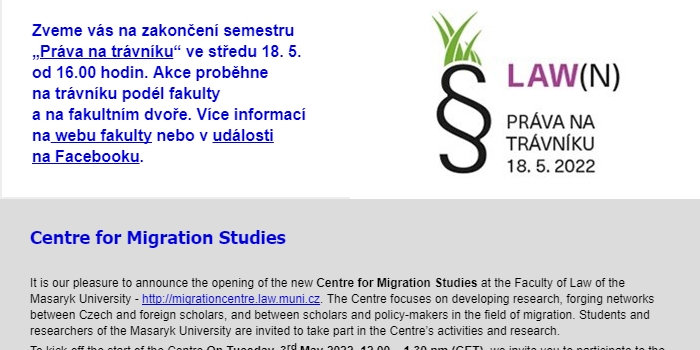 Foto: Newsletter PrF MU 4/2022