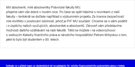 Foto: Newsletter pro absolventy PrF MU 01/2024