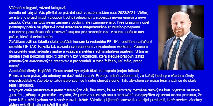 Foto: Newsletter PrF MU 9/2023