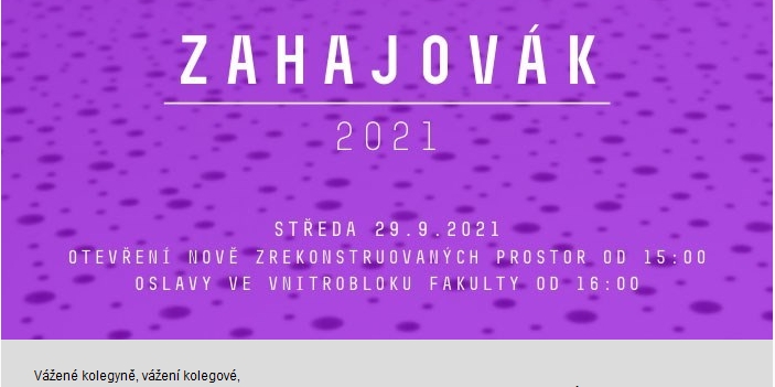 Foto: Newsletter PrF MU 7–8/2021