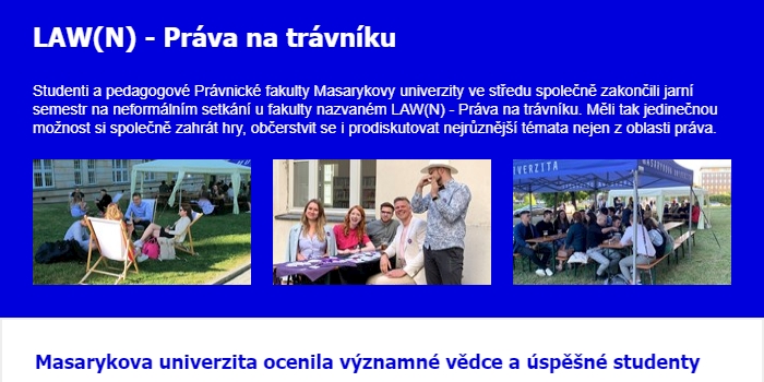 Foto: Newsletter PrF MU 5/2022