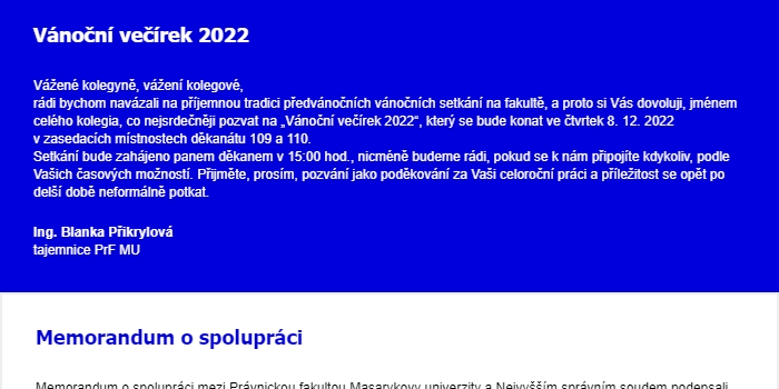 Foto: Newsletter PrF MU 11/2022